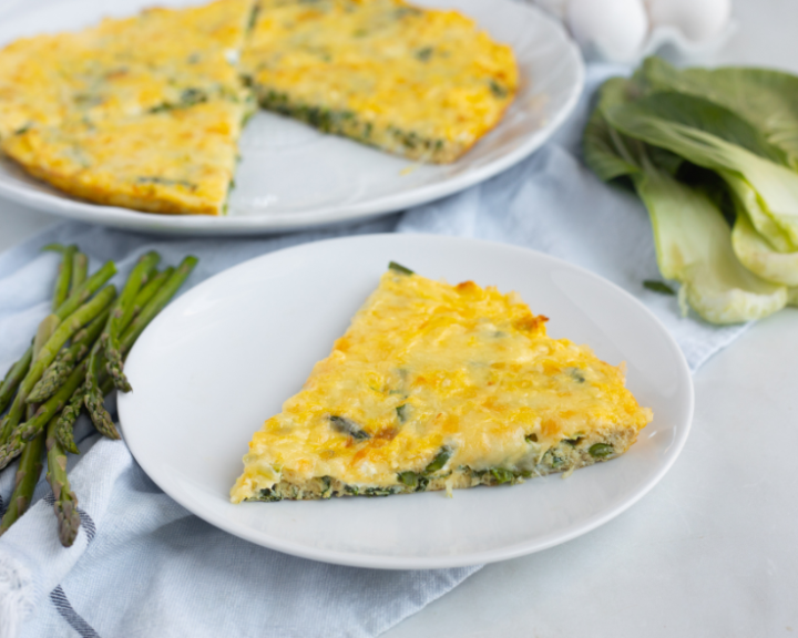 Asparagus and Bok Choy Frittata