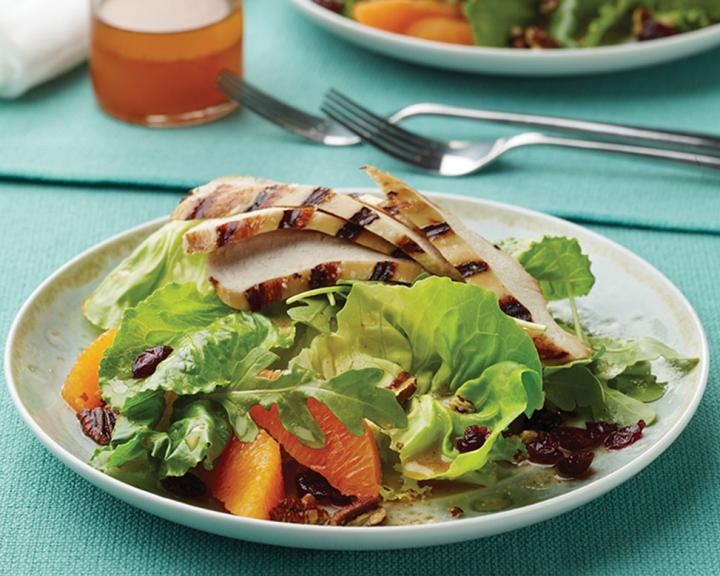 Grilled Chicken Salad With Candied Pecans