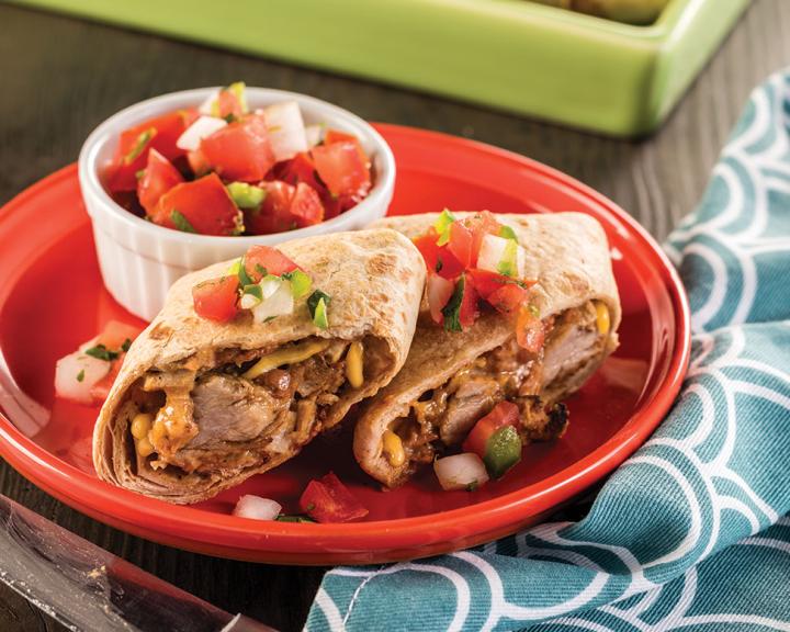 Ingrid Hoffmann’s Carnitas Baked Chimichangas