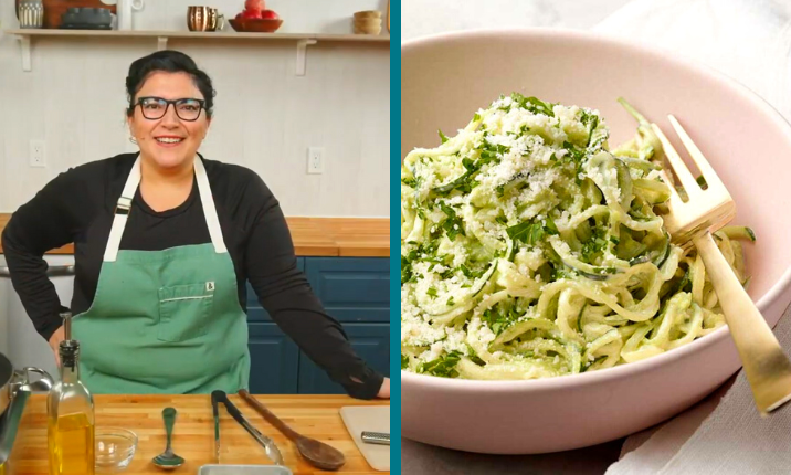 How to Make Avocado Alfredo with Zucchini Noodles
