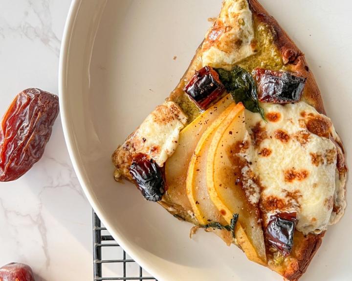 California Date, Pear, & Mozzarella Pizza
