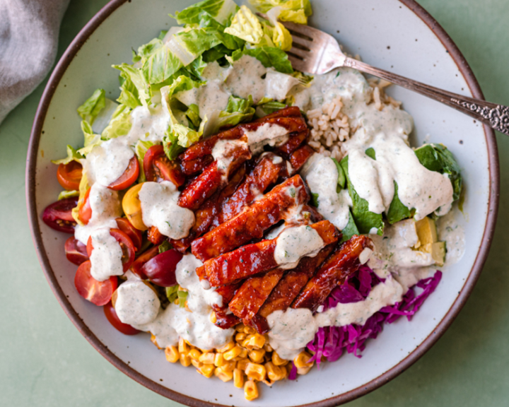 Seared Barbecue Tempeh Salad