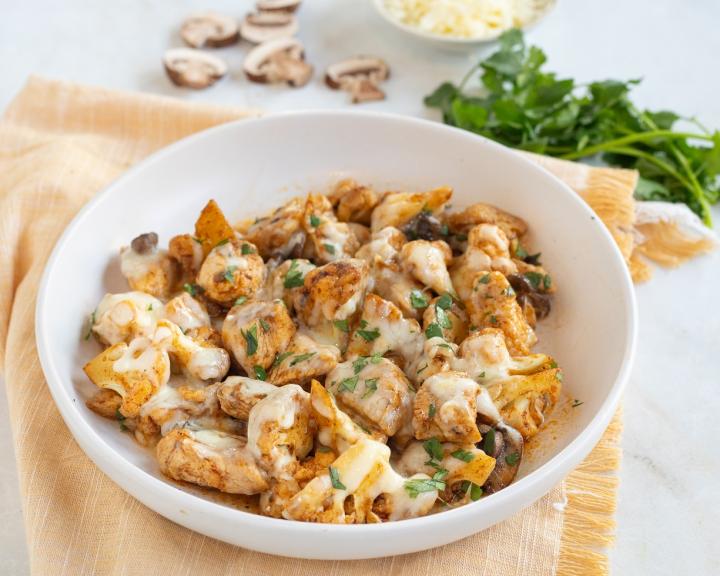 Creamy Coriander Chicken & Cauliflower Skillet