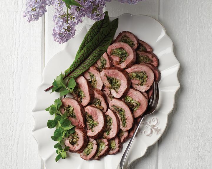 Flank Steak With Herb Stuffing