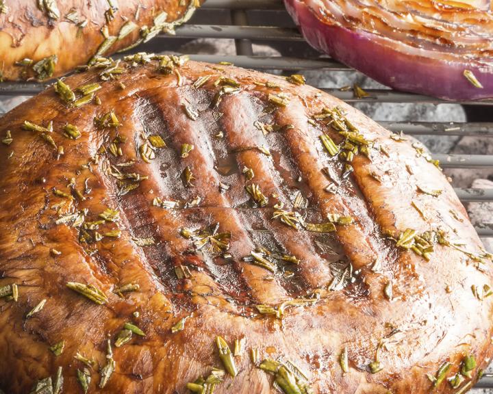 Grilled Portabellas with Tomato and Tuscan Herbs